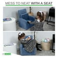 thumbnail image 4 of STASH Comfy Kids Sofa Chair with Toy Storage – Folding Toddler Chair Converts to Ottoman, Hidden Under-Seat Chest, Supports 200 lb, Playroom or Bedroom Chair, 4 of 9
