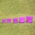 thumbnail image 5 of NIBOLOG 5Pcs Plant Pots Odorless Fall Resistant PP Flower Holder with Base for Outdoor, 5 of 8