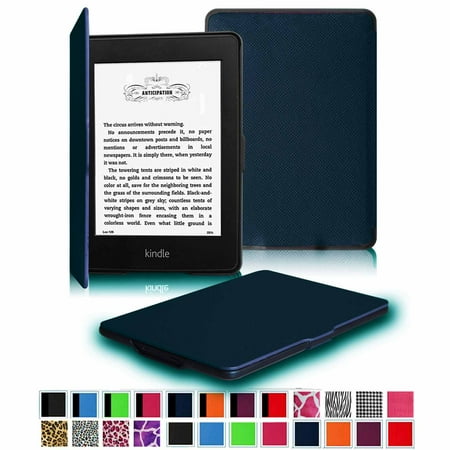 All-New Amazon Kindle Paperwhite SmartShell Case - Fintie The Thinnest and Lightest Leather Cover, Navy