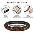thumbnail image 4 of Naloa Orange Lightning Elastic Steering Wheel Cover, Auto Steering Wheel Cover – 15 Inch, Fit Suvs,Vans Cars,Trucks, 4 of 6