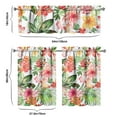 thumbnail image 6 of Hawaiian Kitchen Curtains Set 3PCS, 27.5x36in Polyester Tropical Flower Tier and Valance, Botanical Short Window Drapes for Home Décor, 6 of 6