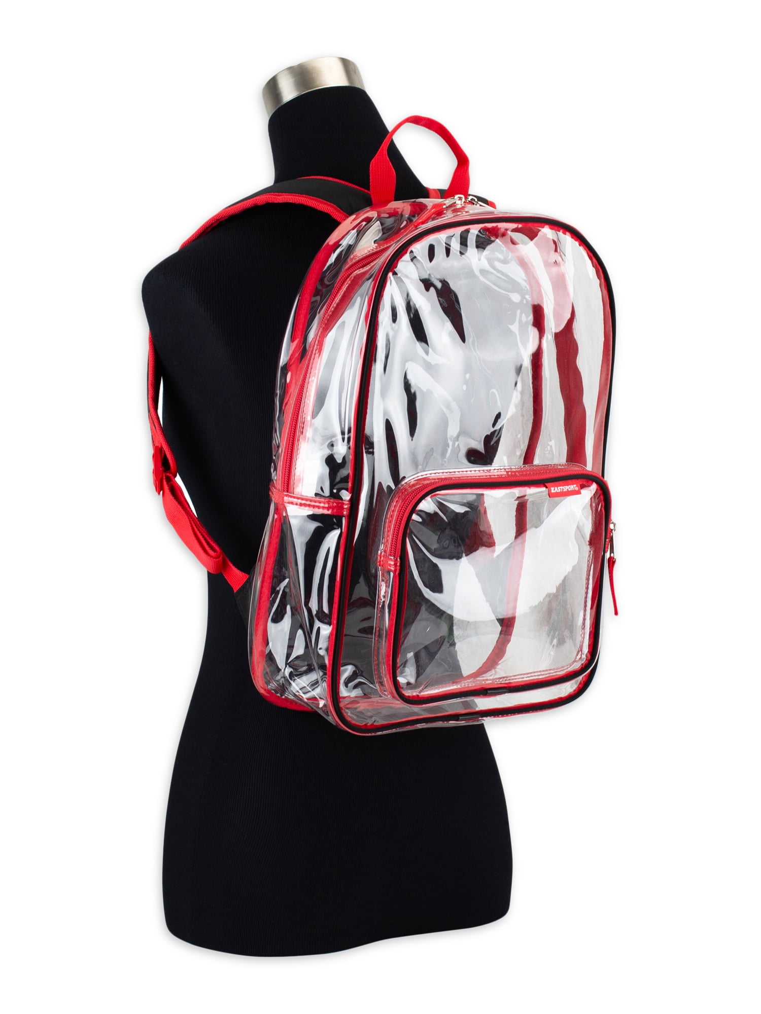 Eastsport Spark Clear Backpack, Red/Black