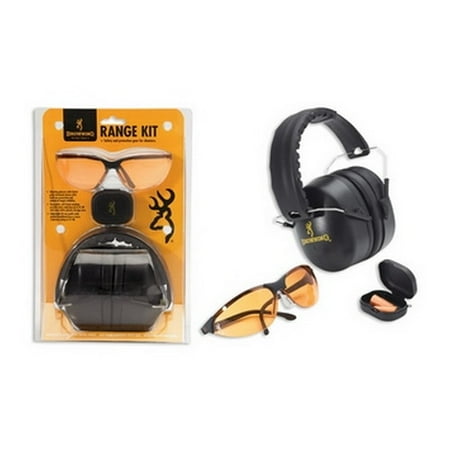 Portable Shooting Kit - Browning Shooting Glasses Range Kit with Hearing Protection