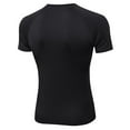 thumbnail image 7 of BXINGOHAI Men's Workout Shirts Short Sleeve Slim Fit T Shirts Athletic Gym Running Active Tee Tops Today Sales Black,L, 7 of 7