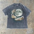 thumbnail image 3 of Three Seals and Full Moon Graphic Print T-Shirt | Vintage Ocean Animal Tee | Retro Marine Wildlife Unisex Top, 3 of 7