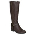 thumbnail image 1 of Soda Salsa-H New Women PU Tri-Strap O-Ring Buckle Zipper Knee High Riding Boot, 1 of 5