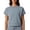 Grey, variant on Women's Tops Round Neck Short Dolman Sleeve Blouses Blouses Smooth Solid Color Cropped Loose Boxy Fit Tees