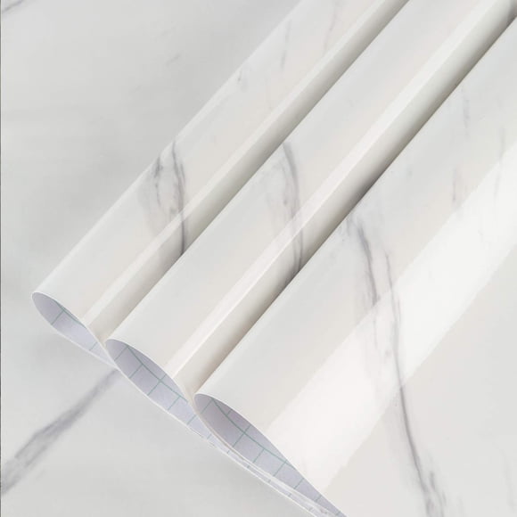 Vinilo autoadhesivo de mármol blanco Wallpaper BAYYA, 5 m