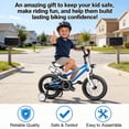 thumbnail image 6 of Korimefa Kids Bike Boys Bicycle 14 inch for Children Age 4-8 Years Old, Toddler Sport Cycling with Training Wheels, Hi-Ten Steel Frame, Blue, 6 of 17