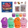 thumbnail image 1 of Four Slime Set Soft Fluffy Moldable Sensory Play Stress Relief Kit For Kids Adults Creative Diy Stretchable Squishy Anxiety Relief Fidget Toys Hand Therapy Bulk Pack, 1 of 5