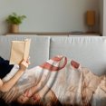 thumbnail image 3 of Music Soft Flannel Fleece Throw Blanket, Grunge Design Abstract Notes Melody Art, Cozy Plush for Indoor and Outdoor Use, 60" x 80", Champagne Burnt Sienna, by Ambesonne, 3 of 5
