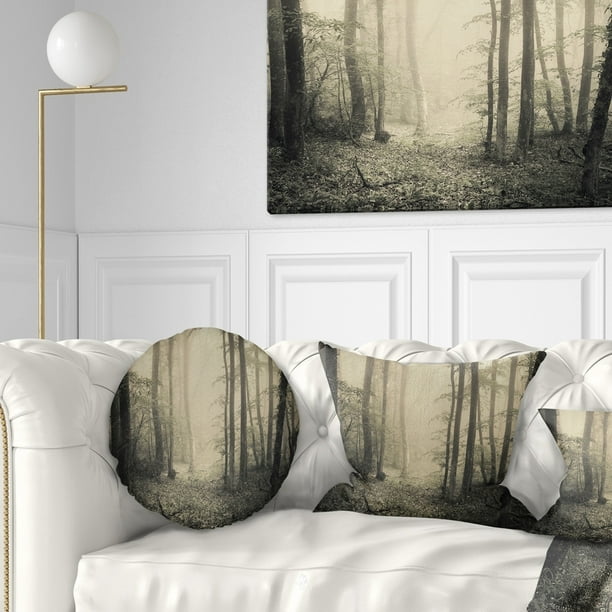 Design Art Designart Vintage Style Spring Forest Landscape Photography Throw Pillow 20 Inches Round Large Walmart Com Walmart Com