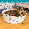 thumbnail image 6 of Catstages Bed & Basket Retreat 2-in-1 Cat Bed with Removable Cushion, Plush Cotton Rope, White, 15 in – Versatile Pet Bed and Toy Storage Basket, 6 of 8