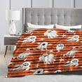 thumbnail image 2 of BOOHIT Halloween Throw Blanket 50x60 Inch Spooky Fall Orange Home Decorative ( Ghost ), 2 of 6