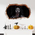 thumbnail image 1 of Adhesivos de pared 3D con efecto de pared rota de zombis para Halloween, 59 x 40 cm, 1 of 4