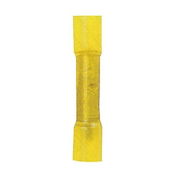 XSCORP HSBCY 10-12 Gauge Yellow Butt Connectors Heat Shrink Ends - 50 per Bag