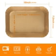 thumbnail image 3 of Lieonvis 100pcs Air Fryer Paper Non-stick Square Parchment Paper Heat-resistant Roasting Pad Oil-proof and Water-proof Baking Liner Compatible with Ninja Dual Air Fryer, 3 of 10