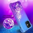 thumbnail image 3 of Reiko brand for Iphone 12 Mini Shiny Flowing Glitter Liquid Bumper Case In Blue, 3 of 3