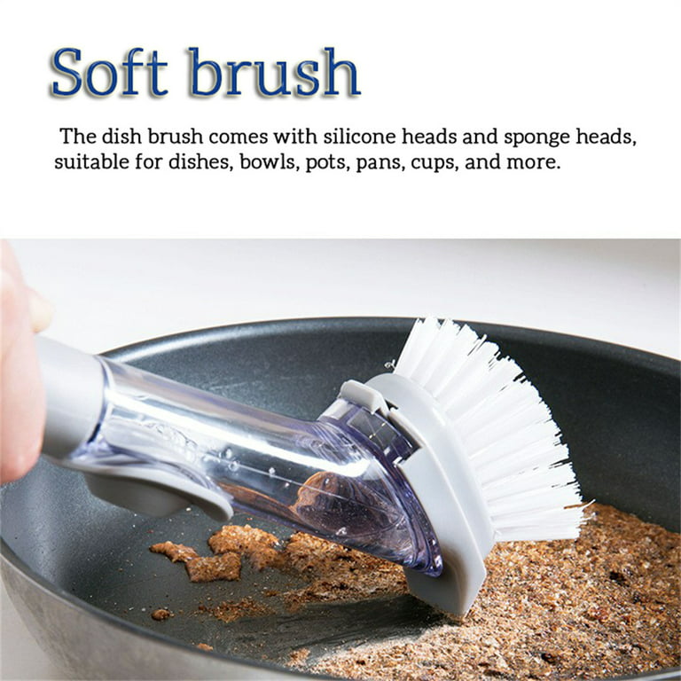 Dish Washing and Sink Cleaning Brush with Silicone Head – Wistahome