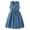 Blue, variant on WOYY Girls Sleeveless Denim Square Neck Dress Summer Casual Buton Dress, Sizes 7-12
