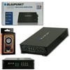BLAUPUNKT AMP1404 4-Channel 2 Ohms Stable Small Compact 1500 Watts Max 2ch 3ch with Absolute Magnet Phone Holder Bundle