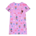 thumbnail image 3 of WIBACKER 3-12Y Girls Short Sleeve Cartoons Nightgown Soft Kids Nightdress Pajamas for Toddler to Big Girl Nightie Dress, 3 of 10