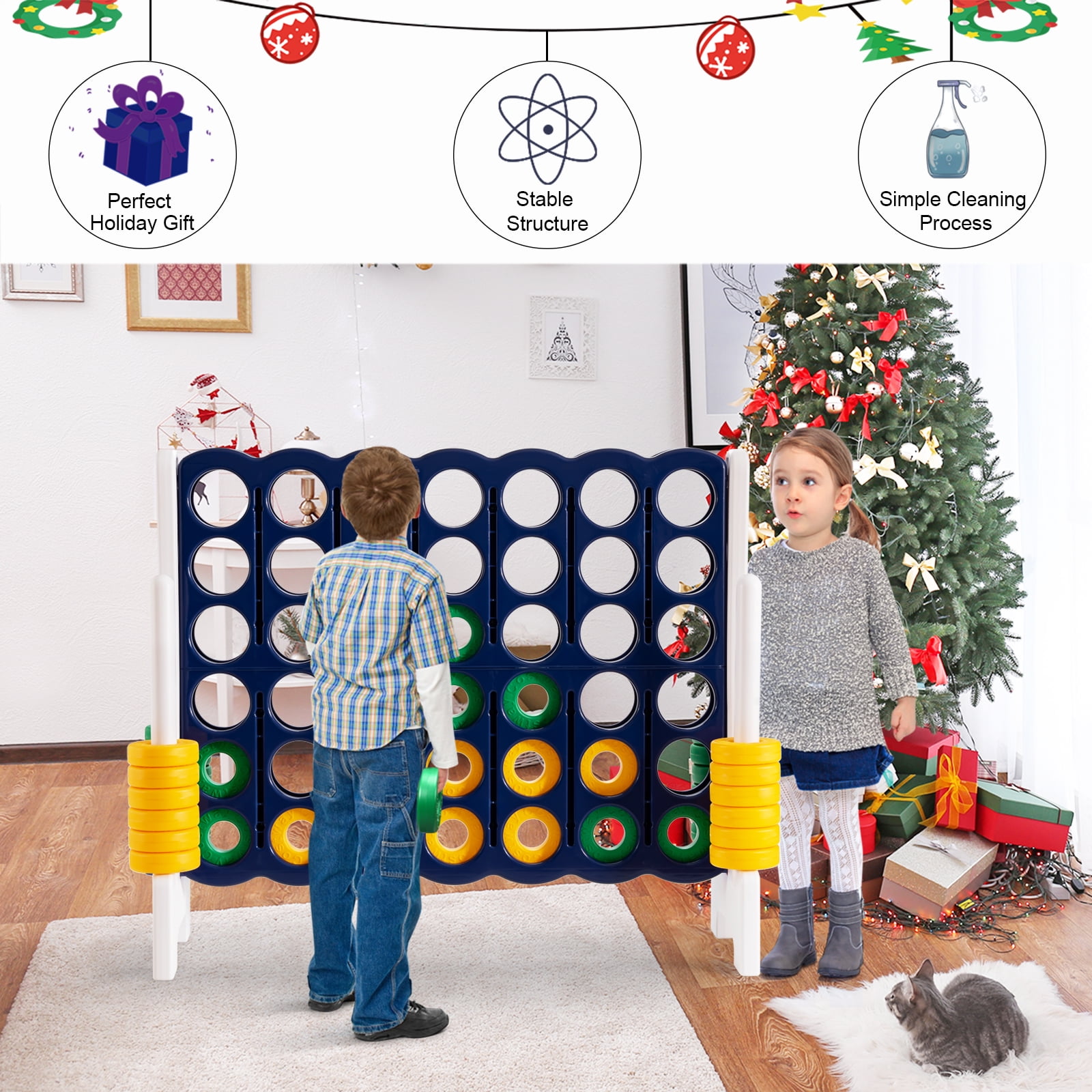 Infans Jumbo 4-to-Score 4 in A Row Giant Game Set Outdoor Indoor Kids Adults Family Fun