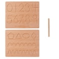thumbnail image 2 of XWSHYW Juguetes para Niños Pequeños Tablero Braille de Geometría de Letras Digitales de Educación Temprana de Madera, 2 of 2