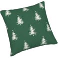 thumbnail image 3 of Christmas Pillow Covers 18X18 Inch Set of 2 Green Christmas Trees Decorations Throw Pillow Covers Outdoor Linen Winter Holiday Cushion Cases for Home Sofa Couch Living Room Decor, 3 of 5