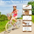 thumbnail image 4 of GLAF 12 14 16 20 Inch Kids Retro Cruiser Bike for 3-13 Year Old with Wicker Basket & Kickstand, Multiple Colors, 4 of 8