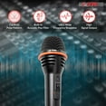 thumbnail image 6 of Microphone Dynamic Vocal Handheld Mic Cardioid Unidirectional Microfono w On Off Switch + XLR Audio Cable for Singing Karaoke Public Speaking & Parties - A-54, 6 of 8