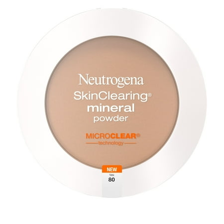Neutrogena SkinClearing Mineral Acne Face Powder, Tan 80,.38 oz