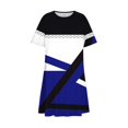 thumbnail image 5 of Rciityk Women's Summer Dresses Short Sleeve Flowy Beach Sundress Casual Crew Neck T Shirt Dresses Vacation Party Dress, Blue XXL, 5 of 6