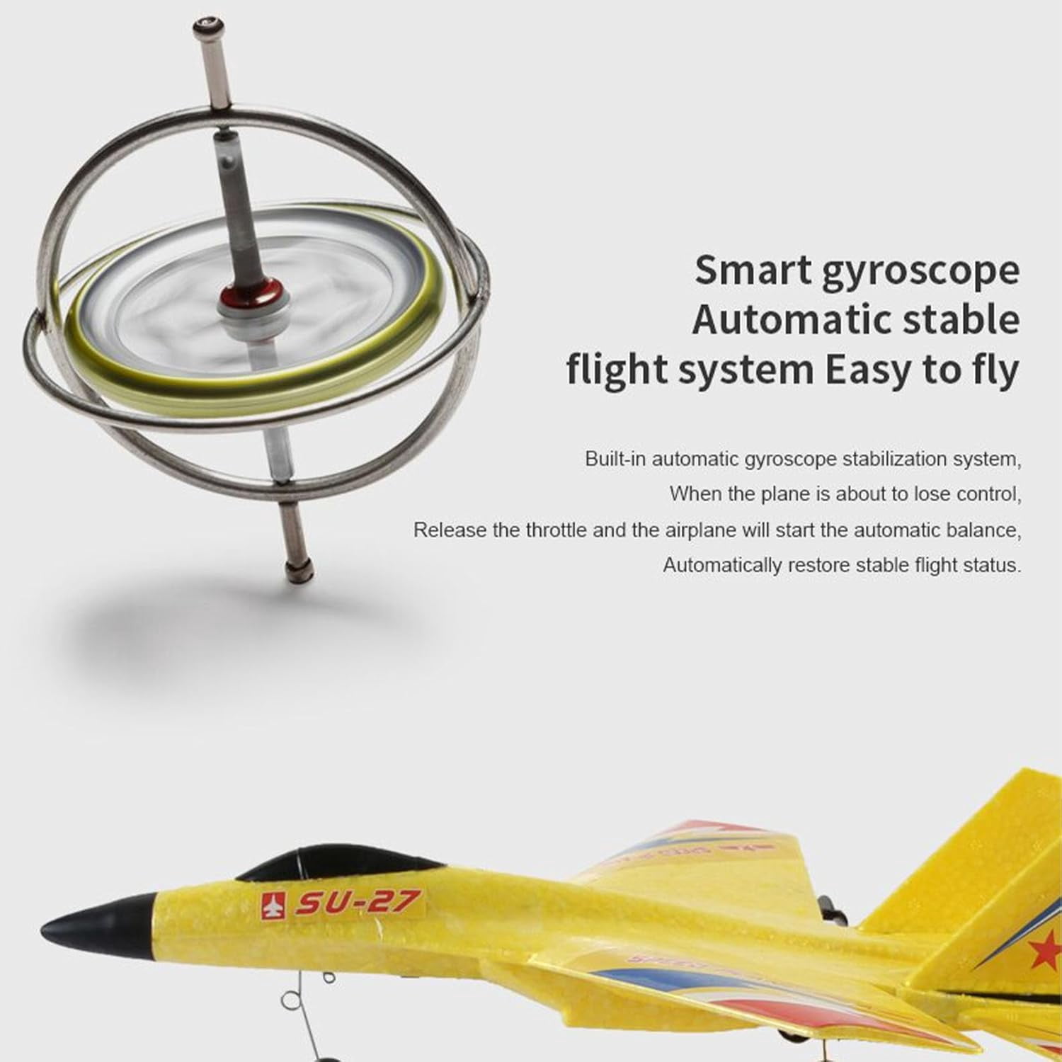 Gravity Glider, Gravity Glider Plane, Gravityglider-Gravity Glider,Trick 4 Rotor Rc Glider Aircraft Drone Led 2.4g Gravity, Wonstorex Rc Plane (Yellow)