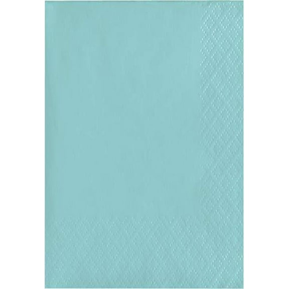 Sensations Pastel Blue Beverage Napkins - 40pcs (Pack of 2)