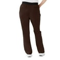 thumbnail image 2 of ave. Coastal Women's Seven Pocket Bootcut Scrub Pant in Chocolate, XS, 2 of 6