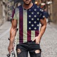 thumbnail image 1 of Qertyioot Hommes Imprimer Manches Courtes Col Rond T-shirt Mode Décontracté Manches Courtes, 1 of 5