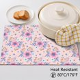 thumbnail image 5 of Placemat, Pioneer Flower Floral Print Pattern Place Mats Table Mat Set Of 2, PVC Washable Placemats for Party Kitchen Dining Decoration, 18x12 Inch, Fade Resistant, 5 of 6