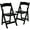 Black, variant on Flash Furniture 2 Pack HERCULES Series Black Wood Folding Chair with Vinyl Padded Seat