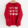 thumbnail image 5 of Avrnliq Valentines Day Sweatshirt for Her, Womens Red Cute Heart Print Hoodie Romantic Gifts for Girlfriend,Size 2XL, 5 of 9