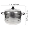 thumbnail image 2 of WRISTBIQUE 1Pcs Two-layer Steamer Soup Pot in Stainless Steel for Kitchenware, 2 of 8