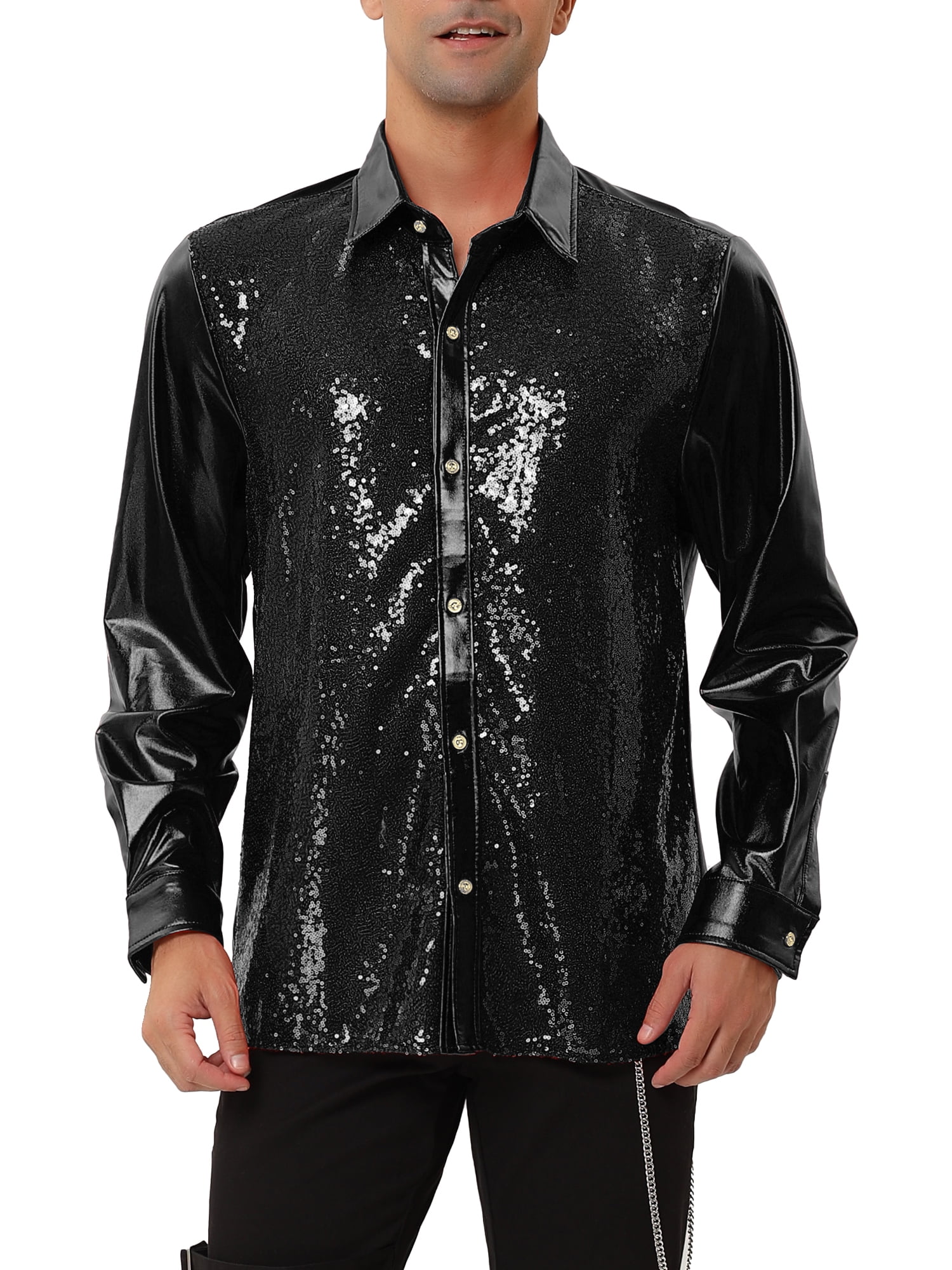 Long Sleeves Slim Fit Disco Party Shirt 