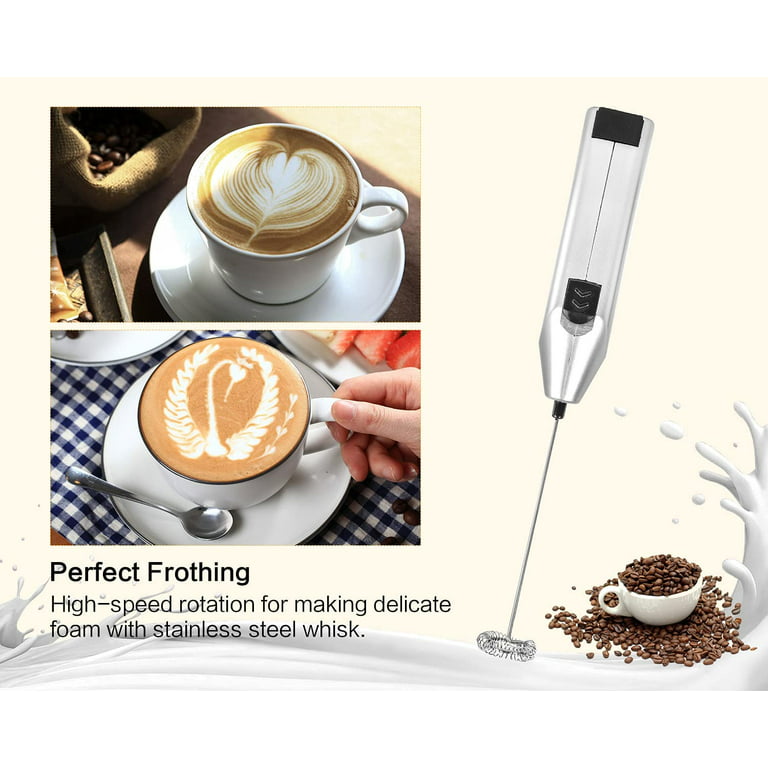 Sunjoy Tech Milk Frother Handheld - Electric Whisk Coffee Frother Battery  Stirrer, Hand Held Milk Foamer, Mini Mixer for Coffee, Drink, Milk, Eggs 