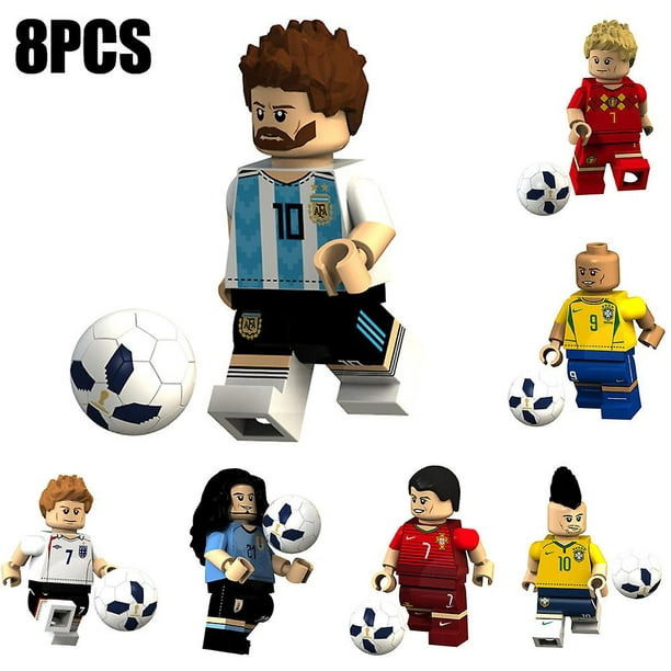 Ensemble de 8 figurines de joueur de football Blocs de