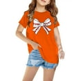 thumbnail image 1 of RXIRUCGD T-shirt Imprimé Halloween pour Enfants Garçons Filles Mode Mignon Col Rond Manches Courtes (Orange, Taille: 7 Ans), 1 of 4