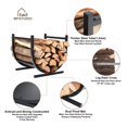 thumbnail image 2 of MF Studio 17 Inches Semicirle Small Firewood Rack Steel Frame Firewood Storage Rack Suitable for Indoor and Outdoor, 2 of 2