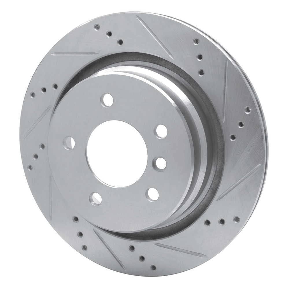 Dynamic Friction Company 631-31034D DFC Brake Rotor - Drilled And Slotted - Silver