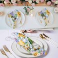 thumbnail image 2 of Cloth Napkins Set of 4 - 20x20 Inches, Sunflowers Washable Reusable Table Napkins, Spring Gnomes Daisy Hydrangea Flowers Blue Plaid Soft & Absortbent Dining Napkin for Party Wedding Hotel Restaurant, 2 of 8