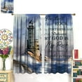 thumbnail image 2 of Lighthouse Curtains, Rustic Nautical Motivational Quote Blackout Window Treatments, Rod Pocket Thermal Insulated Drapes 2 Panel Sets for Bedroom Living Room Kitchen-52"W x 63"L (Pack of 2), 2 of 7