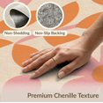 thumbnail image 6 of ODIKA 4'x6' Pink Orange Mid Century Floral Design Washable Area Rug Retro Botanical Pattern with Geometric Shapes for Home Office, Under Desk, Non-Slip Chair-Friendly, Flatwoven, 6 of 7